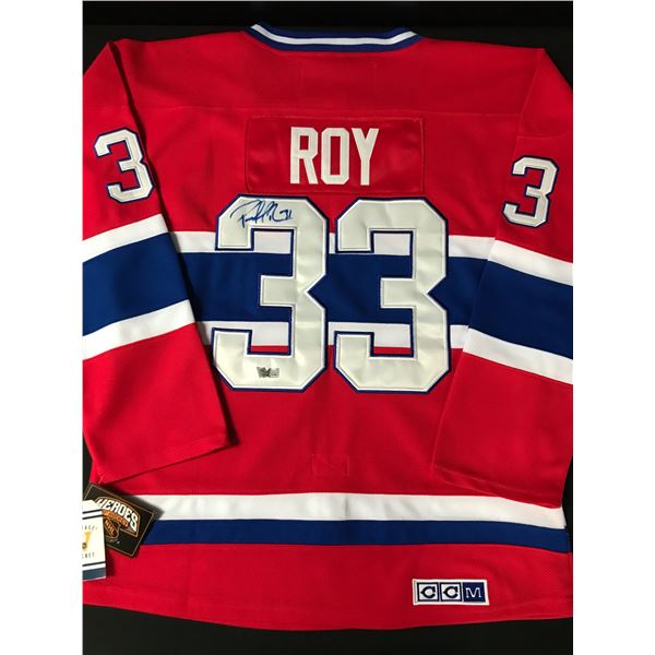 PATRICK ROY SIGNED MONTREAL CANADIANS CUSTOM JERSEY (ACE COA)