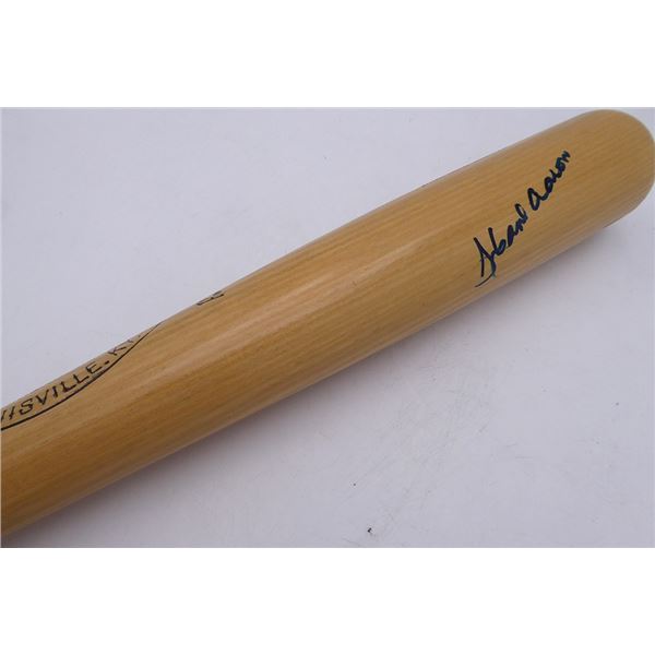 HANK AARON SIGNED LOUISVILLE SLUGGER BASEBALL BAT (BECKETT COA)