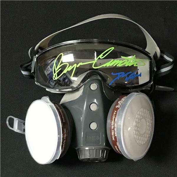 BRYAN CRANSTON AND DEAN NORRIS SIGNED GAS MASK (WWOC AND KB COA)