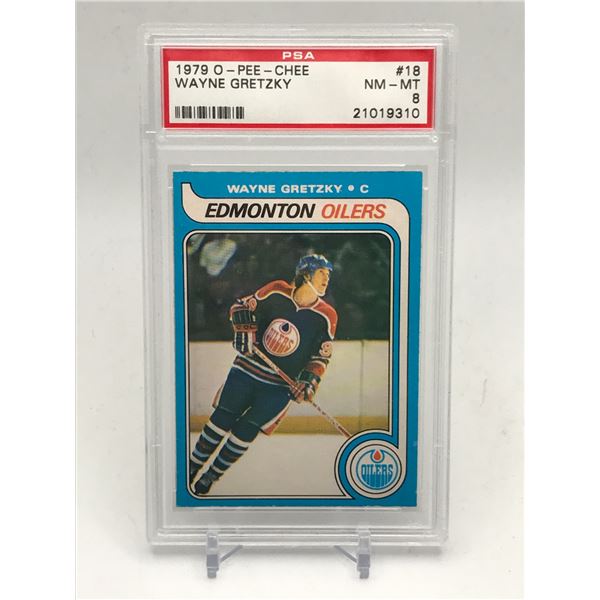 1979-80 O PEE CHEE WAYNE GRETZKY ROOKIE CARD (PSA 8)