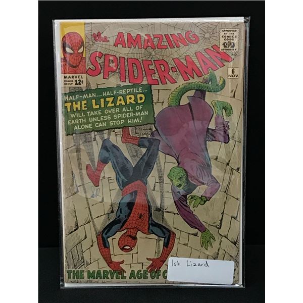 BIG KEY MARVEL COMICS THE AMAZING SPIDER-MAN NO.6 (1ST APPEARANCE LIZARD)