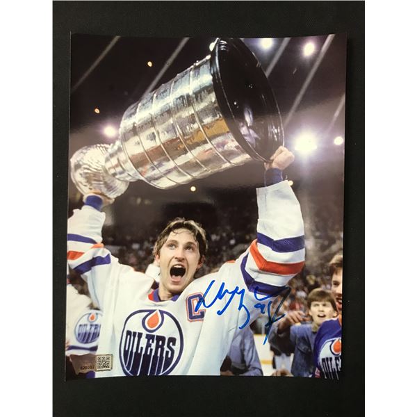 WAYNE GRETZKY SIGNED EDMONTON OILERS 8 X 10 (ACE COA)