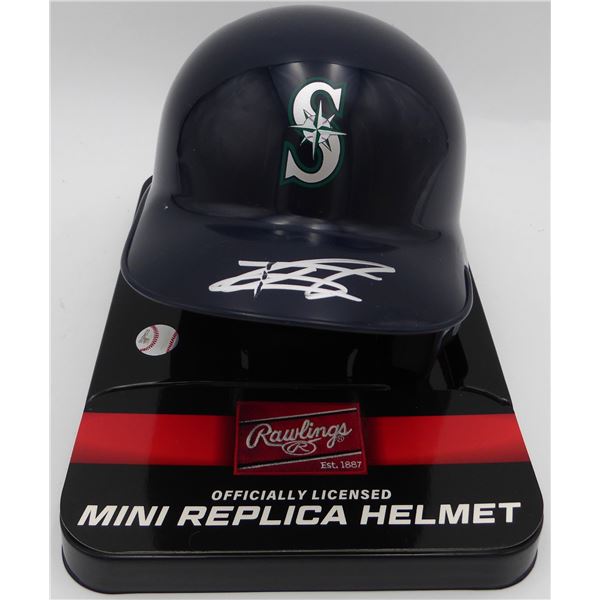 JULIO RODRIGUEZ SIGNED SEATTLE MARINERS MINI HELMET (BECKETT COA)