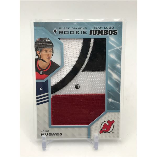 2019-20 UPPER DECK BLACK DIAMOND JACK HUGHES ROOKIE TEAM LOGO JUMBO PATCHES