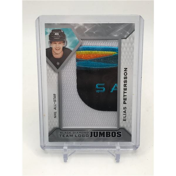 2019-20 UPPER DECK BLACK DIAMOND ELIAS PETTERSSON TEAM LOGO JUMBOS