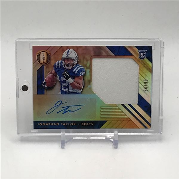 2020 PANINI GOLD STANDARD JONATHAN TAYLOR ROOKIE PATCH AUTO 64/99