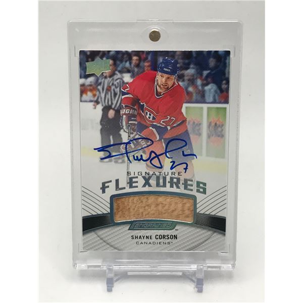2019-20 UPPER DECK ENGRAINED SHAYNE CORSON AUTO STICK PATCH