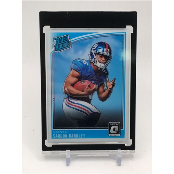 2018 PANINI OPTIC SAQUAN BARKLEY RATED ROOKIE CARD