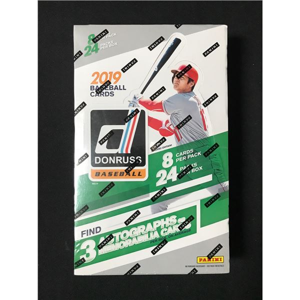 SEALED 2019 DONRUSS BASEBALL HOBBY BOX ( 3 AUTOS GUERRERO JR ROOKIE YEAR)