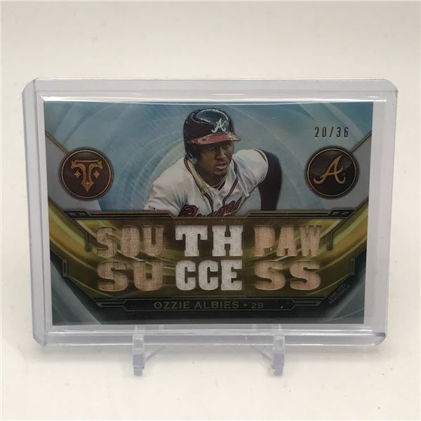 2019 TOPPS TIER ONE OZZIE ALBIES MULTI PATCH 20/36