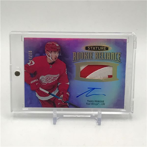 2019-20 UPPER DECK STATURE TARO HIROSE ROOKIE PATCH AUTO 4/18