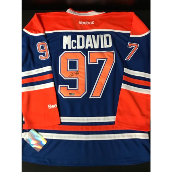 CONER MCDAVID SIGNED EDMONTON OILERS CUSTOM HOCKEY JERSEY (ACE COA)