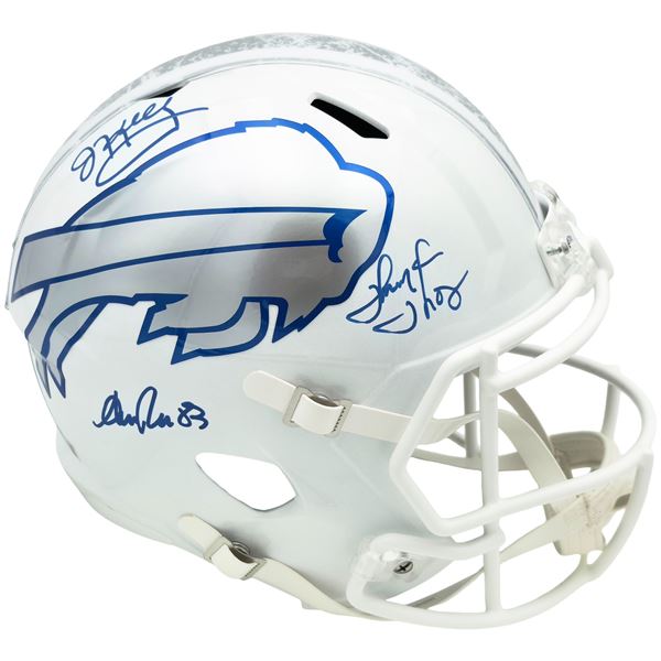 BUFFALO BILLS FULL SIZE HELMET SIGNED BY KELLY,THOMAS,REED (BECKET COA)