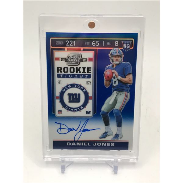 2019 PANINI OPTIC FOOTBALL DANIEL JONES ROOKIE AUTO TICKET 9/75