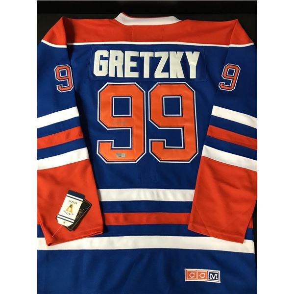 WANE GRETZKY SIGNED EDMONTON OILERS CUSTOM CCM HOCKEY JERSEY (WWOC COA)