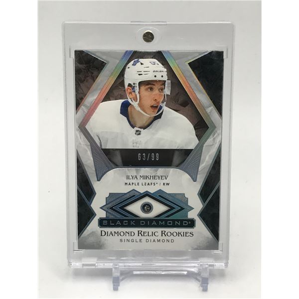 2019-20 UPPER DECK BLACK DIAMOND ILYA MIKHEYEV DIAMOND RELIC ROOKIE 63/99