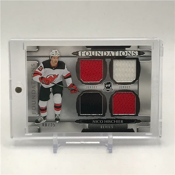 2018-19 UPPER DECK THE CUP NICO HISCHIER QUAD PATCH FOUNDATIONS 8/25