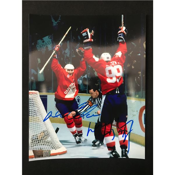 WAYNE GRETZKY AND MARIO LEMIEUX SIGNED TEAM CANADA 8 X 10 (ACE COA)