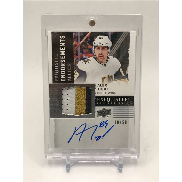 2018-19 UPPER DECK THE CUP ALEX TUCH EXQUISITE ENDORSEMENTS PATCH AUTO 10/50
