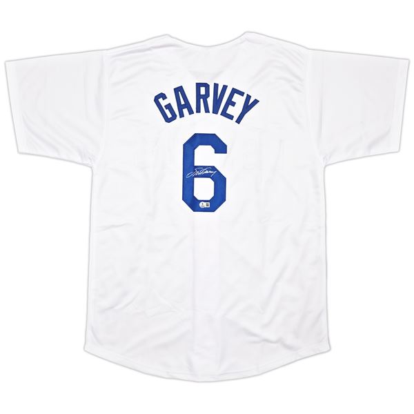 STEVE GARVEY SIGNED BASEBALL JERSEY (BECKETT COA)