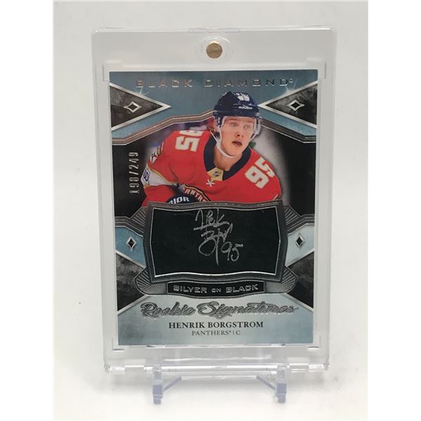 2018-19 UPPER DECK BLACK DIAMOND HENRIK BORGSTROM ROOKIE SIGNATURES 198/249