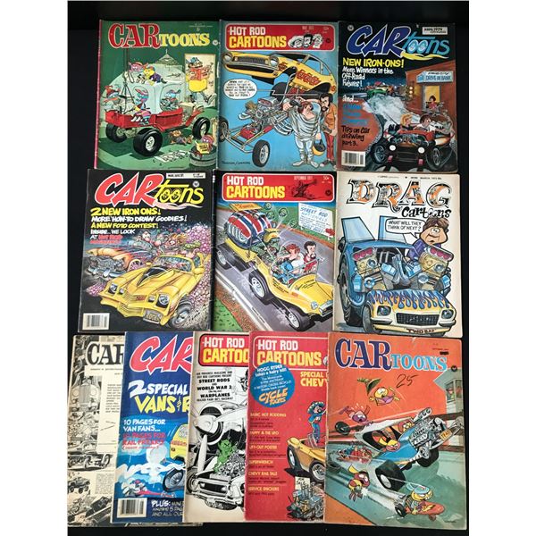 VINTAGE CAR-TOONS COMIC MAGAZINE LOT