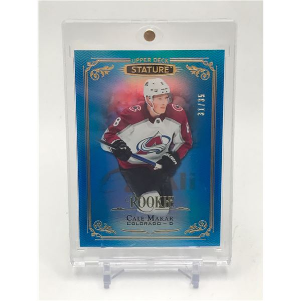 2019-20 UPPER DECK STATURE HOCKEY CALE MAKAR ROOKIE TRADING CARD 31/35