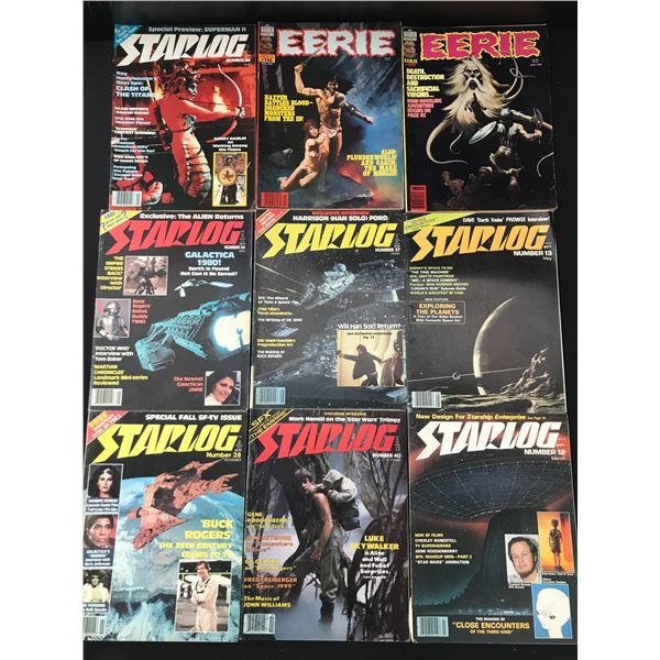 VINTAGE STAR LOG AND EERIE COMICS BOOK LOT