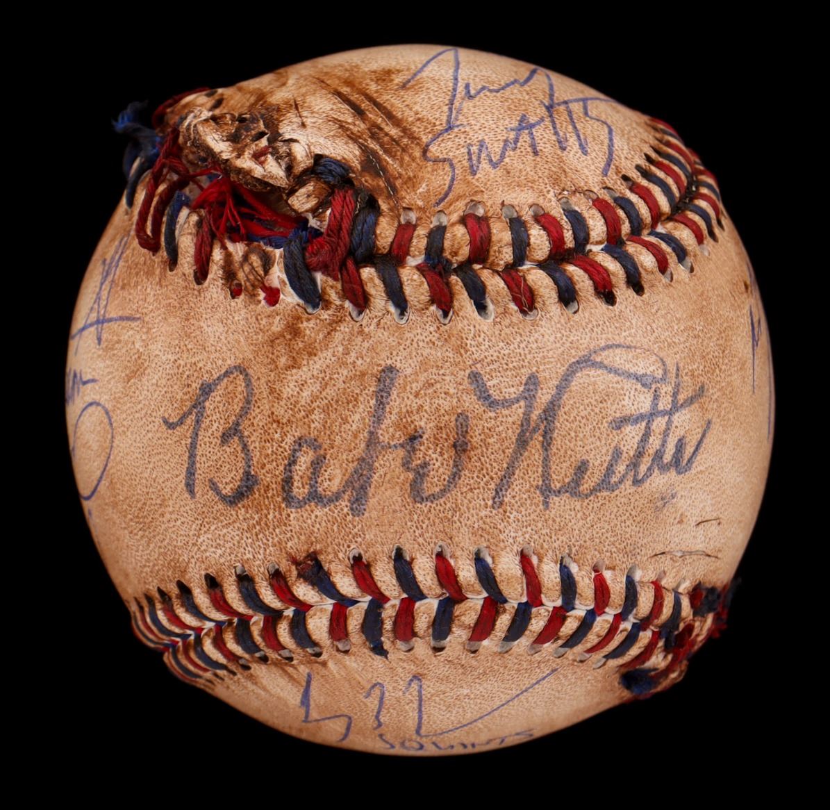 The Sandlot Movie Cast Autographed Replica Babe Ruth Signed Movie Prop ...