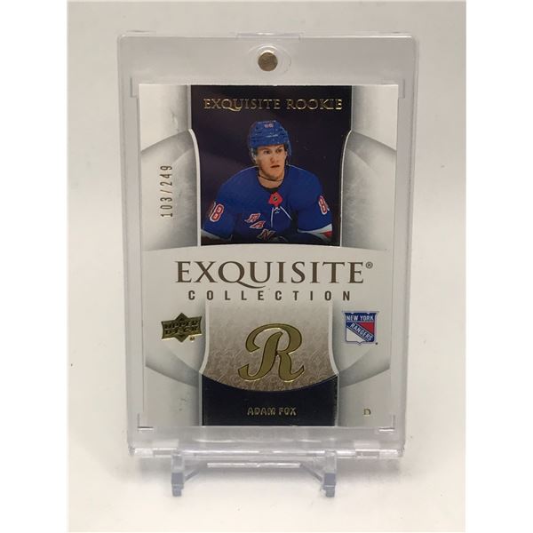 2019 UPPER DECK EXQUISITE ROOKIE ADAM FOX TRADING CARD 103/249