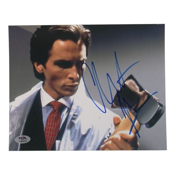 CHRISTIAN BALE SIGNED AMERICA PSYCHO 8X10 - PSA COA