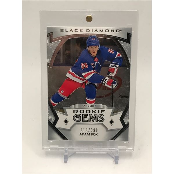 2019 UPPER DECK BLACK DIAMOND ROOKIE GEMS ADAM FOX TRADING CARD 10/399
