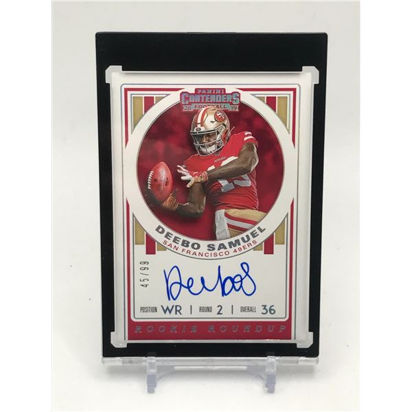 2019 PANINI CONTENDERS DEEBO SAMUEL ROOKIE AUTO 45/99