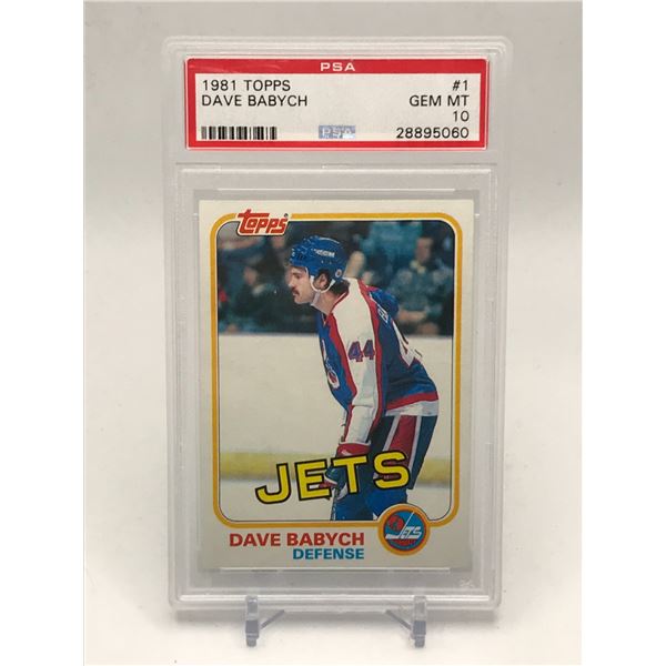 19981 TOPPS DAVE BABYCH ROOKIE CARD PSA 10