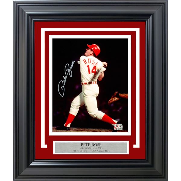 PETE ROSE SIGNED AND FRAMED PICTURE - FITERMAN SPORTS COA