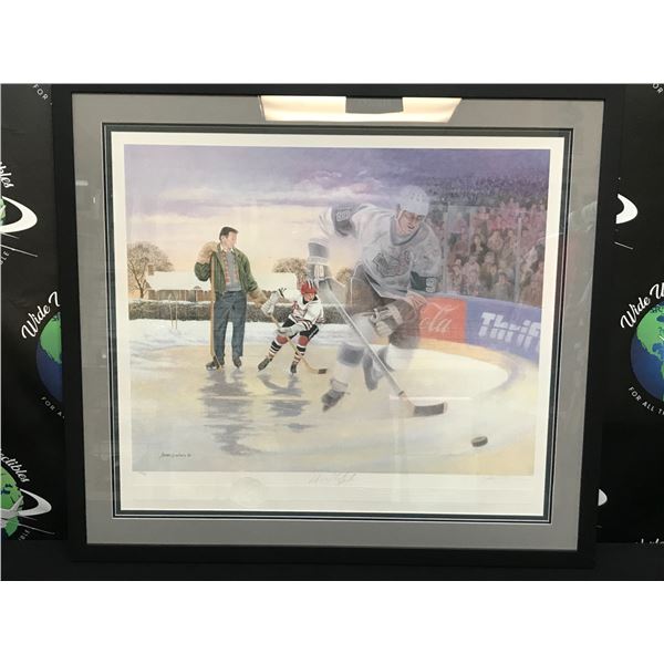WAYNE GRETZKY SIGNED AND FRAMED JAMES LUMBERS LIMITED EDITION PRINT - 680/999