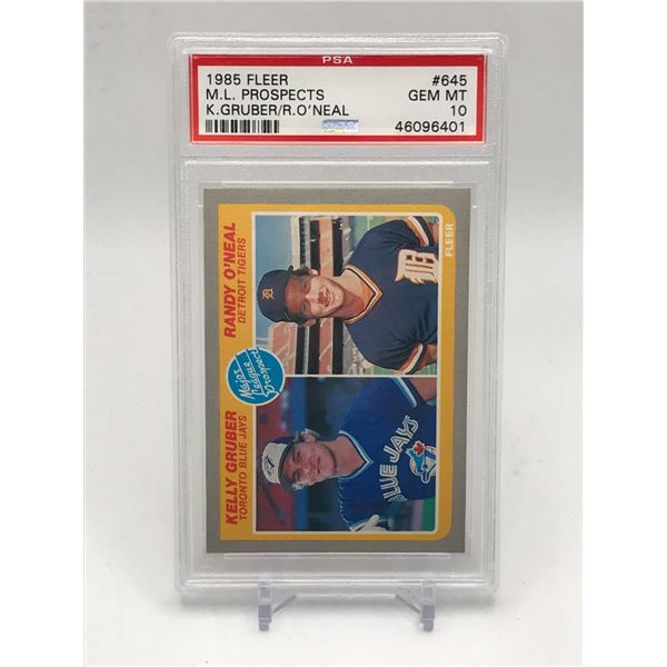 1985 FLEER M.L PROSPECTS KELLY GRUBER (PSA 10)