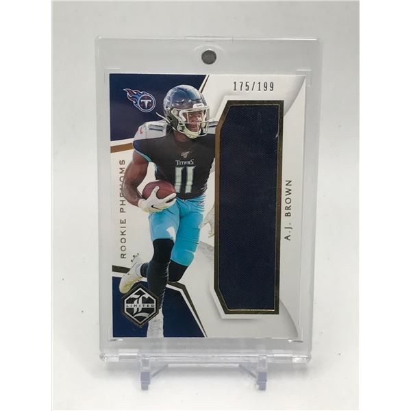 2019 PANINI LIMITED A.J BROWN ROOKIE PHENOMS PATCH 175/199