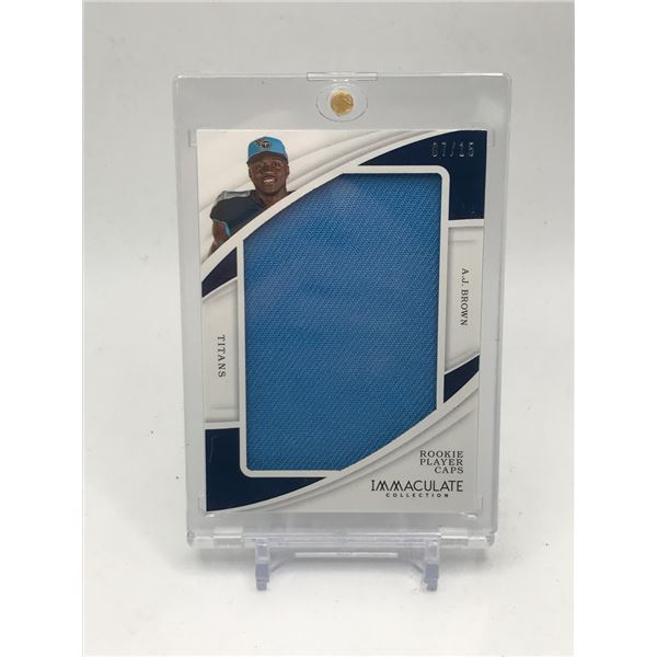 2019 PANINI IMMACULATE COLLECTION PLAYER CAPS A.J BROWN ROOKIE PATCH 7/15