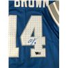 Image 2 : AMON RA ST BROWN SIGNED CUSTOM FOOTBALL JERSEY - ACE COA