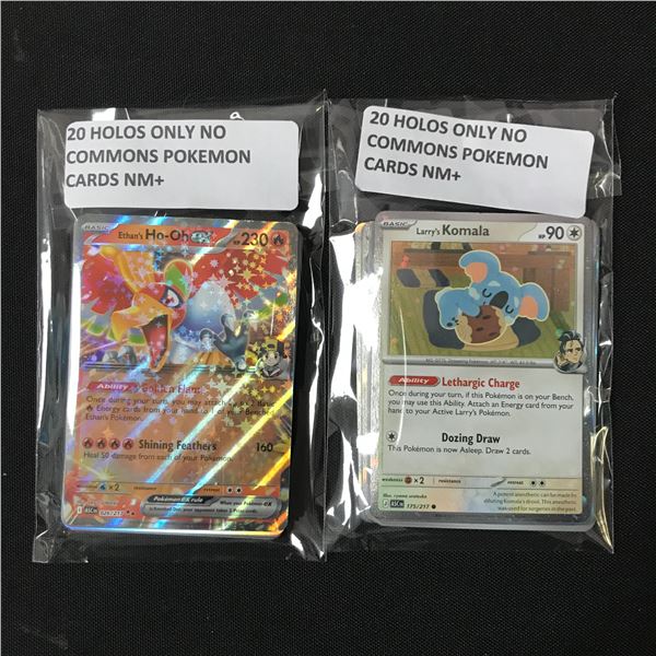 LOT OF 40 POKEMON HOLO TRADING CARDS (NO COMMONS)