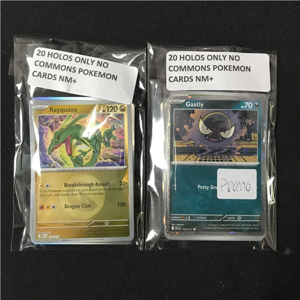 LOT OF 40 POKEMON HOLO TRADING CARDS (NO COMMONS)