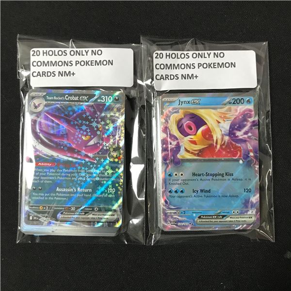 LOT OF 40 POKEMON HOLO TRADING CARDS (NO COMMONS)