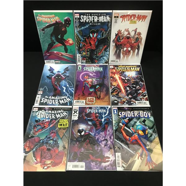 LOT OF 9 HIGH GRADE MODERN SPIDER-MAN COMICS