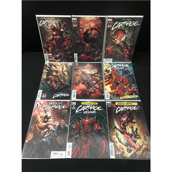 LOT OF 9 HIGH GRADE MODERN  CARNAGE COMICS