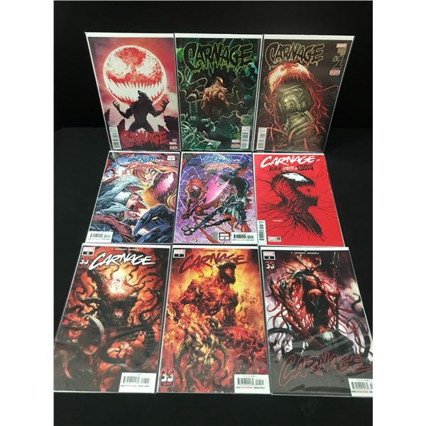LOT OF 9 HIGH GRADE MODERN  CARNAGE COMICS