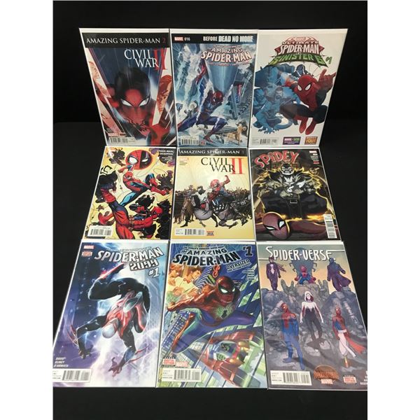LOT OF 9 HIGH GRADE MODERN SPIDER-MAN COMICS