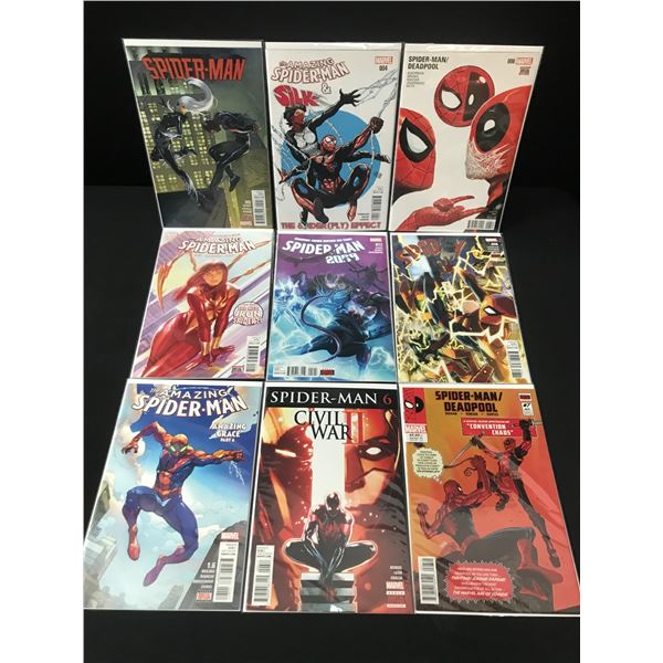 LOT OF 9 HIGH GRADE MODERN SPIDER-MAN COMICS
