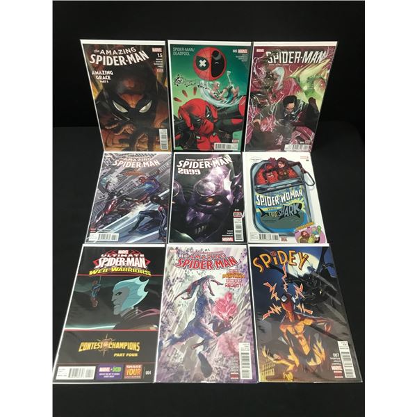 LOT OF 9 HIGH GRADE MODERN SPIDER-MAN COMICS