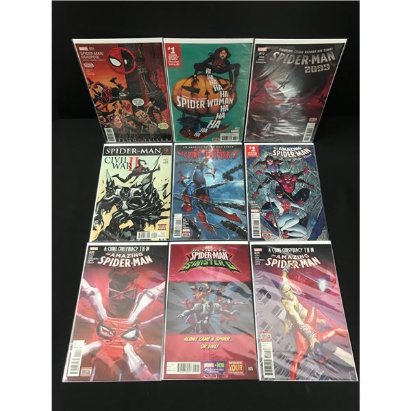LOT OF 9 HIGH GRADE MODERN SPIDER-MAN COMICS